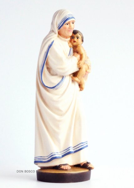 画像2: 木彫り　マザー・テレサ像　15cm　カラー　※店頭在庫1点のみ (2)