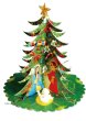画像1: クリスマス聖品☆　紙製クリスマスツリー（蛍光幼子付き）P19 (1)