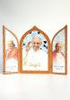 画像1: 卓上置物 3面板絵　3教皇（ヨハネ23世/フランシスコ/ヨハネ・パウロ2世) (1)