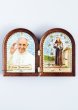 画像2: 卓上置物 2面板絵　教皇フランシスコと聖フランシスコ (2)