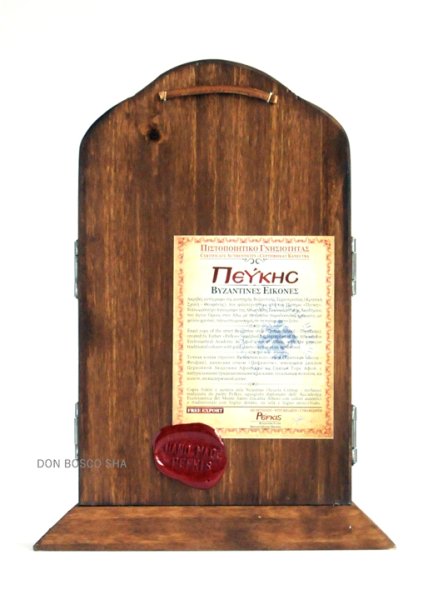 画像3: 卓上置物 3面板絵　イコン聖母子　K006　※店頭在庫１点のみ (3)