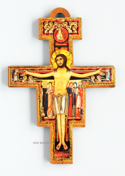 画像1: 板絵十字架　サン・ダミアーノ　8.5cm (1)