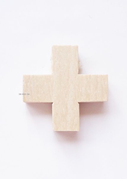 画像1: ミニ十字架　木製　ギリシャ十字架　ナチュラル (1)