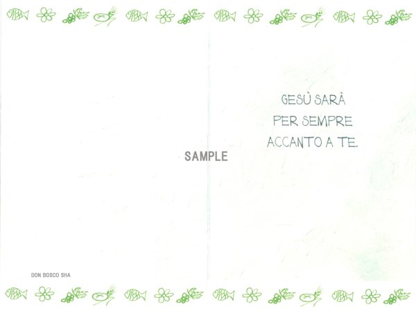 画像2: イタリア製二つ折りカード 木製カリスとホスチア ローズ (2)