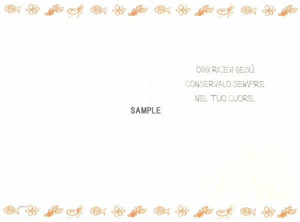 画像2: イタリア製二つ折りカード　初聖体　ぶどう (2)