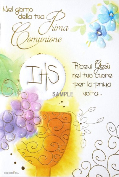 画像1: イタリア製二つ折りカード　カリスとホスチア　パステル調1 (1)