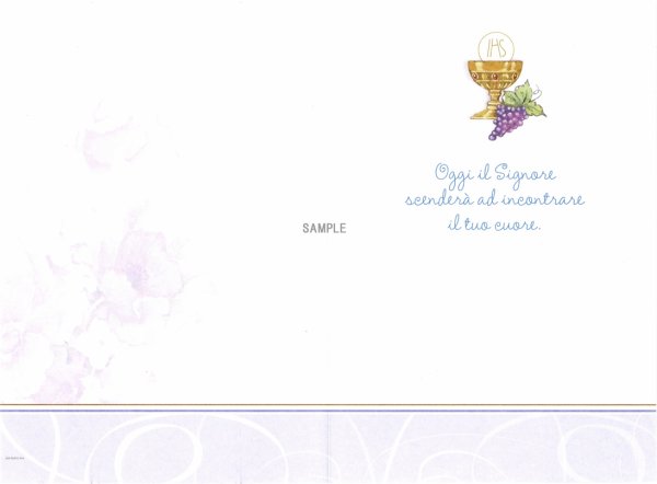 画像2: イタリア製二つ折りカード　初聖体　ブルー (2)