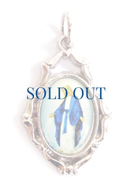 画像2: メダイ　無原罪の聖母　カラー・額縁風・銀色 (2)