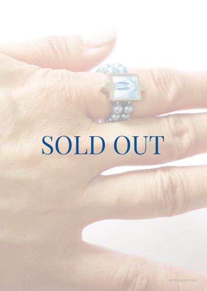 画像3: 指輪　テグス　パール調　無原罪の聖母　ブルー (3)