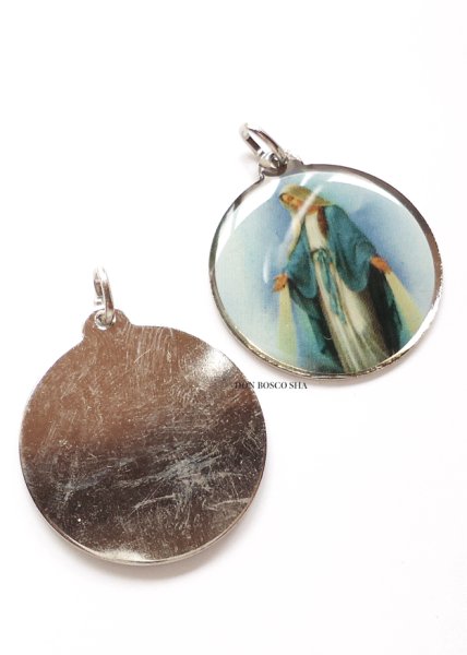 画像3: メダイ 無原罪 カラー+銀 直径28mm (3)