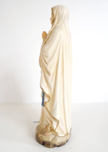 画像4: 木彫り ルルドのマリア像 カラー 11.5cm  (4)