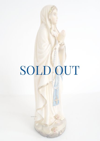 画像2: 木彫り　ルルドのマリア像　カラー 11.5cm 　※在庫僅少 (2)