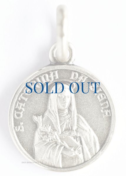 画像2: メダイ シルバー925　シエナの聖カタリナ　12mm【返品不可商品】NB　※在庫僅少 (2)