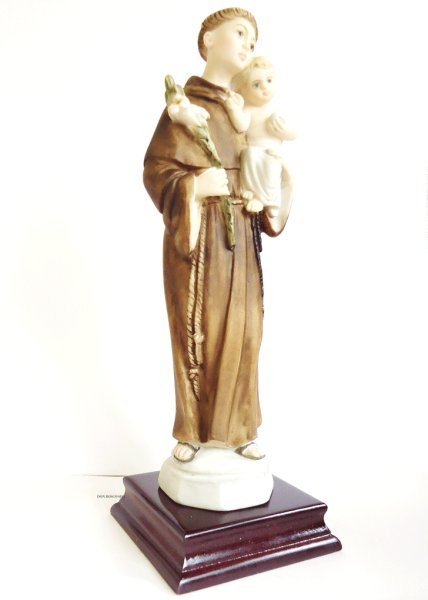 画像2: プラストマーブル製　パドアの聖アントニオ像　22cm カラー※店頭在庫一点のみ (2)