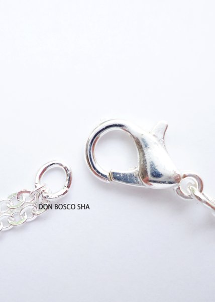 画像6: ロザリオブレスレット　ガラス3×4mm珠　黒 (6)