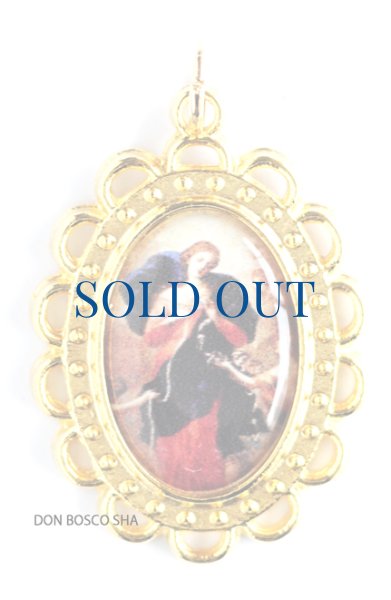 画像2: メダイ 花透かし縁 結び目を解くマリア　カラー 金色 (2)