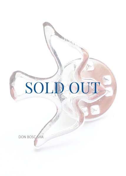 画像1: ピンバッジ　ハト　銀色　NB (1)