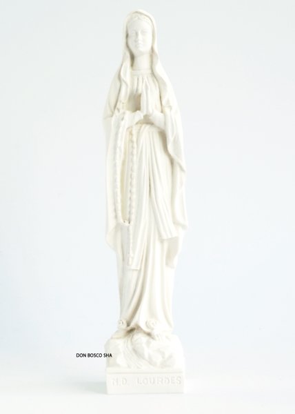 画像1: フランス製(樹脂製)　ルルドの聖母像　約20cm 白 (1)