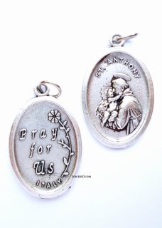 メダイ パドアの聖アントニオ 聖遺物付き 銀色 14mm - ドン・ボスコ社