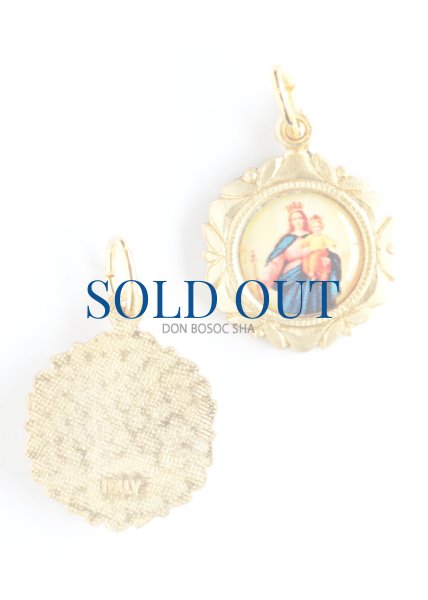 画像1: メダイ 六角 飾り縁 扶助者　金色　※在庫僅少 (1)