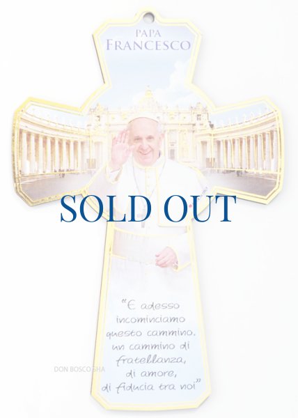 画像1: ★20％OFF★板絵十字架 教皇フランシスコ バチカン (1)