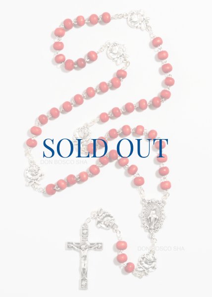 画像2: ロザリオ　木製珠　バラの香り付　ケース入り (2)