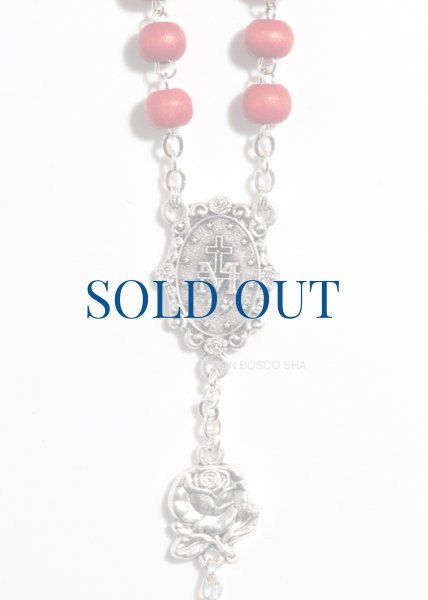 画像4: ロザリオ　木製珠　バラの香り付　ケース入り (4)