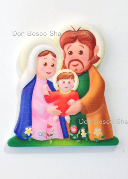 画像3: ★☆50%OFF☆★特価!税込¥193★マグネット 型抜き 聖家族 家族の祈り付き(パーツ使用時卓上置物可) (3)