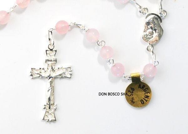画像2: ロザリオ　シルバー＆ピンククオーツ　※店頭在庫残り一点 (2)