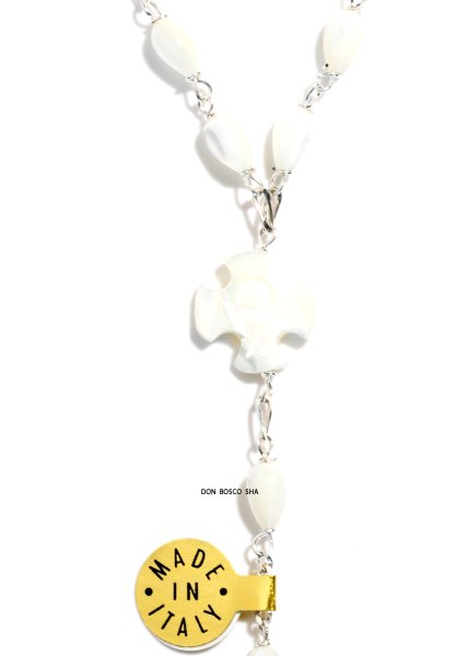 画像2: ロザリオ　シルバー925＆白蝶貝  涙型珠 【返品不可商品】　 (2)