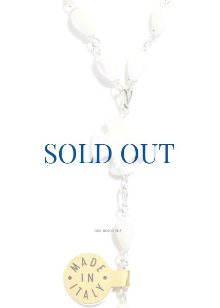 画像2: ロザリオ　シルバー925＆白蝶貝  涙型珠 【返品不可商品】　 (2)