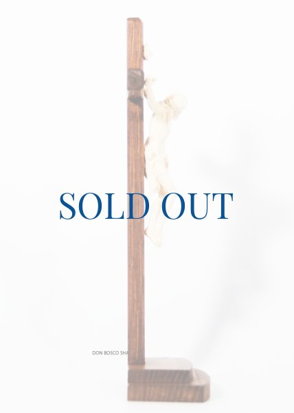 画像4: 木彫り 卓上十字架　白木 23cm (4)