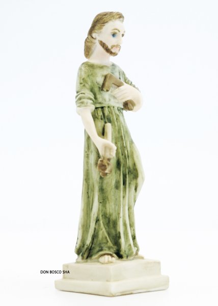 画像2: ★20%OFF★ プラストマーブル製 大工の聖ヨセフ像 14cm カラー (2)