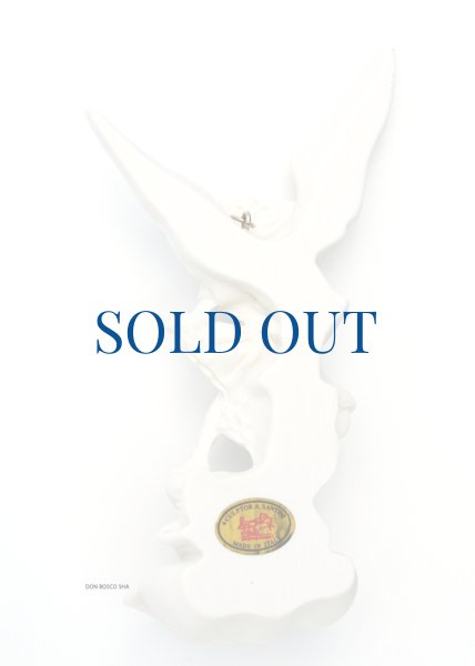 画像2: 壁掛聖水入れ　聖ミカエル　白 (2)