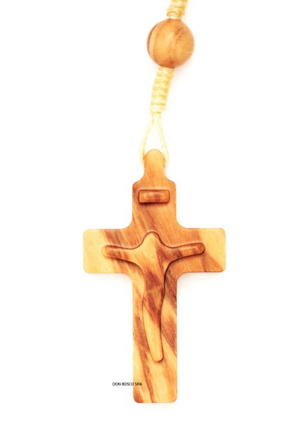 画像2: ロザリオ　紐編み　オリーブ木製 丸珠 10mm (2)