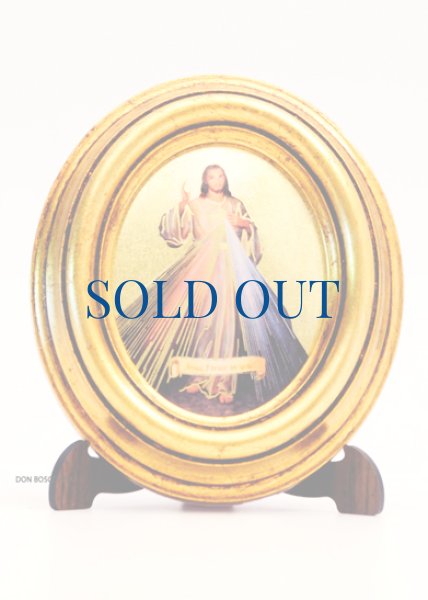 画像2: 板絵 卓上壁掛両用 楕円　いつくしみのイエス (2)