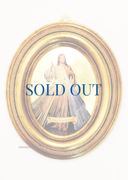 画像1: 板絵 卓上壁掛両用 楕円　いつくしみのイエス (1)