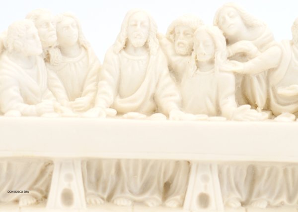 画像2: プラストマーブル製　最後の晩餐像　約W22cm 白 (2)