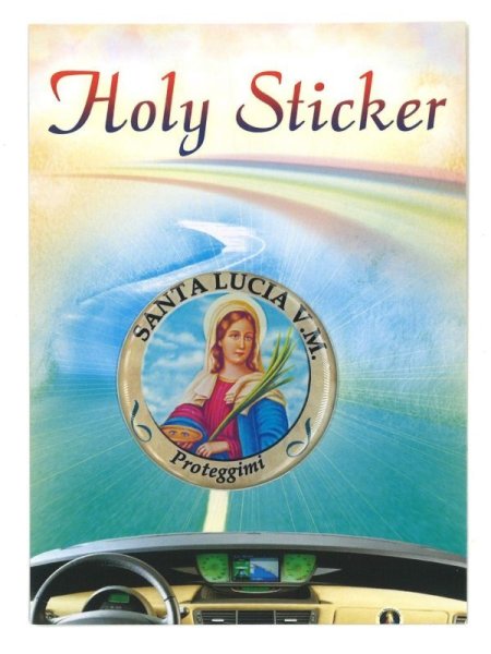 画像2: 丸型ホーリーステッカー　聖ルチア (2)