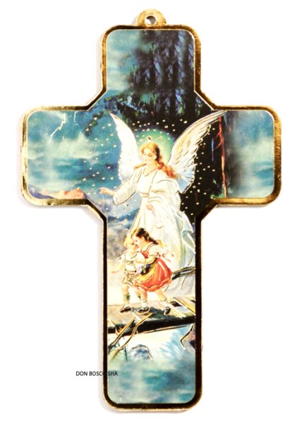 画像1: 板絵十字架　守護の天使とこどもたち (1)