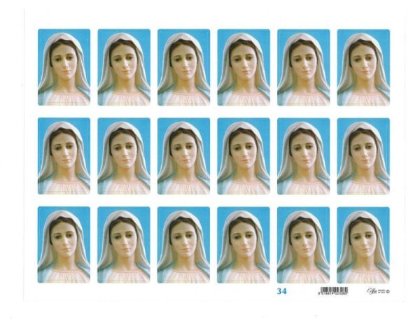 画像1: イタリア製シール　メジュゴリエの聖母（34） (1)