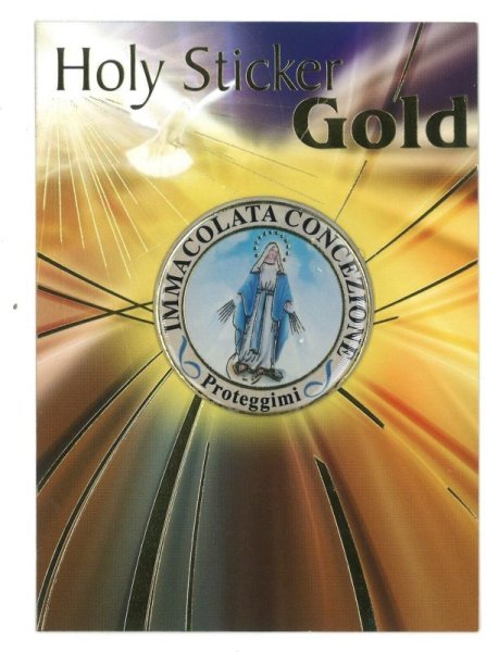 画像4: 丸型ホーリーステッカー　ゴールド　無原罪の聖母　 (4)