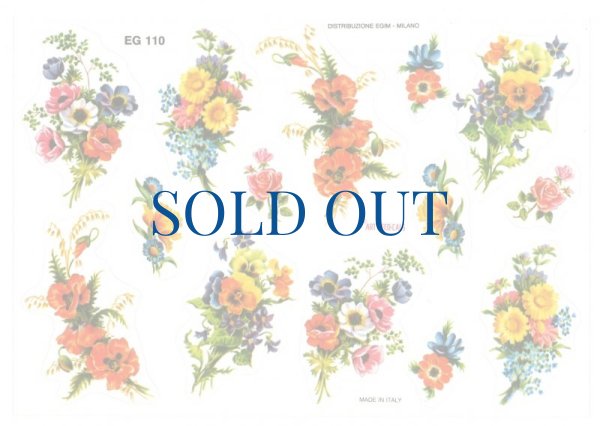 画像1: イタリア製シール　花　EG110 (1)