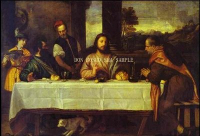 画像1: イタリア製　ご絵　エマオでパンを割くキリスト