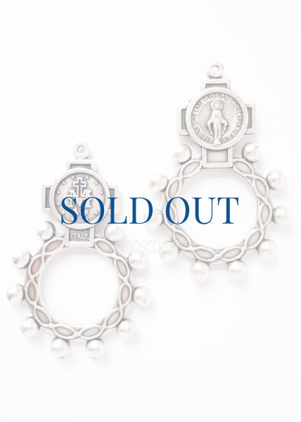 画像1: ミニロザリオ 銀色 無原罪の聖母 NB (1)