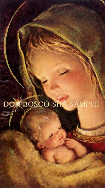 画像1: イタリア製　ご絵　クリスマス　聖母子　APOSTOLICA 5(※5枚セット) (1)