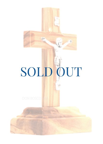 画像5: 卓上十字架　オリーブ製　約H9.7cm　※在庫僅少 (5)