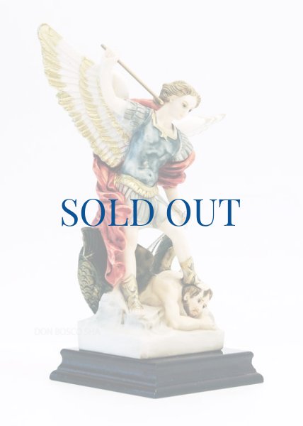 画像2: 聖ミカエル像　約22cm カラー　※店頭在庫1点のみ (2)