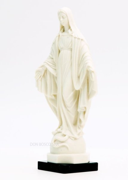 画像4: プラストマーブル製　無原罪の聖母像　20cm 白※店頭在庫一点のみ (4)