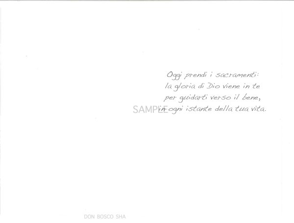 画像2: イタリア製二つ折りカード 堅信男の子 21.0284-2  (2)